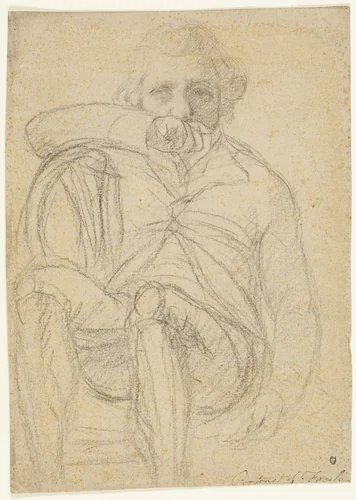 Portrait of Fuseli (recto); Sketch of a Hand (verso) by Henry Fuseli, drawing, 1761-1825