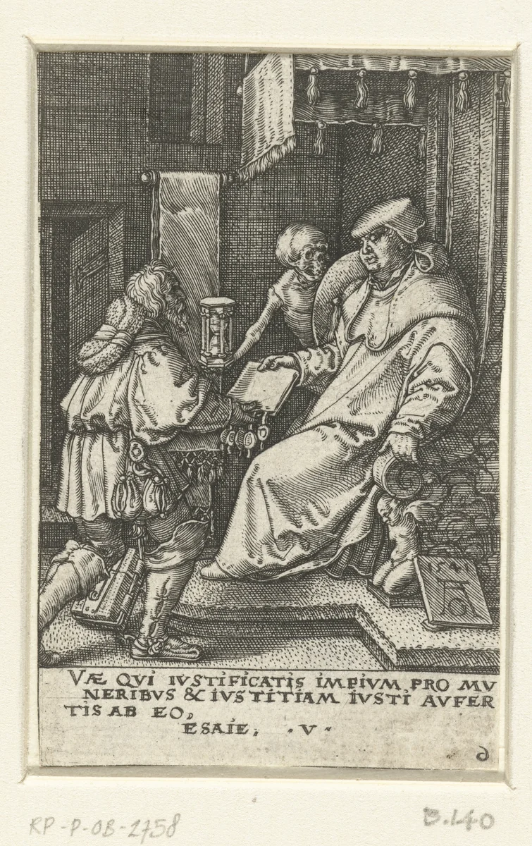 De Dood en de kardinaal by Unknown, print, 1541