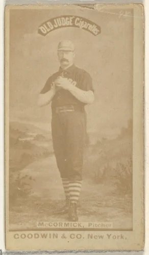 James "Jim" McCormick, Pitcher, Pittsburgh Alleghenys, from the Old Judge series (N172) for Old Judge Cigarettes by Goodwin & Company, photograph, 1887
