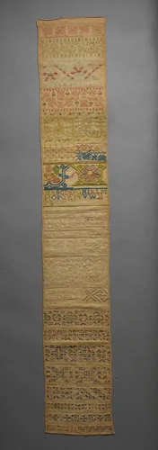 Sampler by Margret Barber, textile, 1661-1663