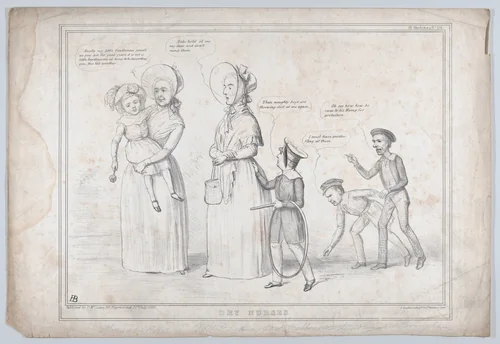 Dry Nurses by John Doyle, print, 1838