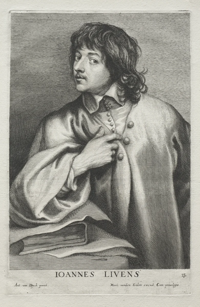 Jan Lievens by Lucas Emil Vorsterman, print, 1636-1641