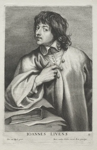 Jan Lievens by Lucas Emil Vorsterman, print, 1636-1641