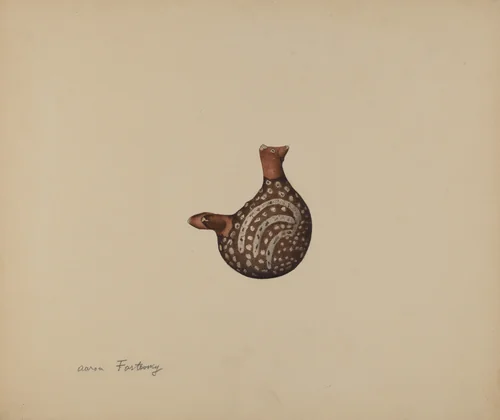 Earthenware Bird by Aaron Fastovsky, index of american design, 1940