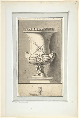 Study for Plate 7 of Bouchardon's "Premier livre de vases" by Edme Bouchardon, drawing, 1710-1762