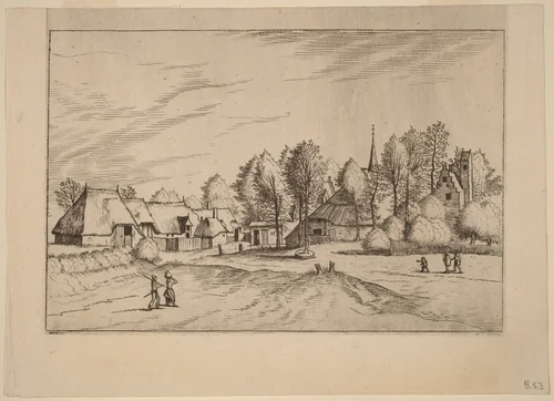 Country Village with Church Tower by Lucas van Doetechum
Johannes van Doetechum the Elder
Master of the Small Landscapes, print, 1559-1561