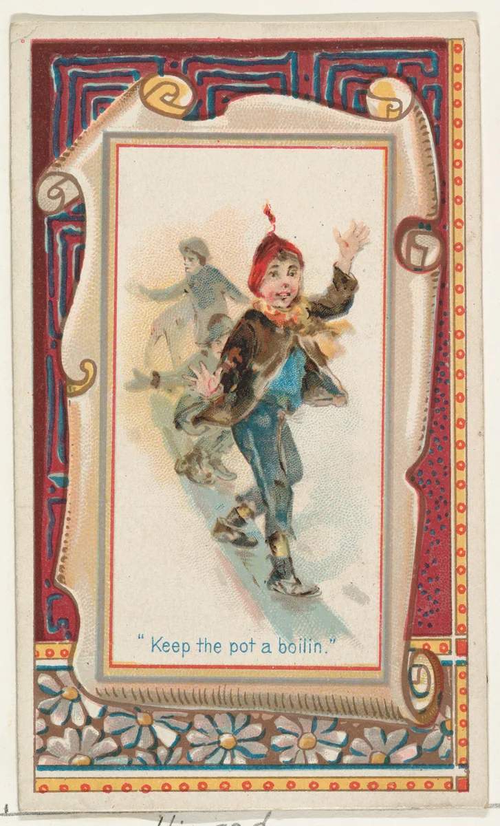 "Keep the pot a boilin" from the Terrors of America set (N136) issued by Duke Sons & Co. to promote Honest Long Cut Tobacco by W. Duke, Sons & Co., print, 1888-1889