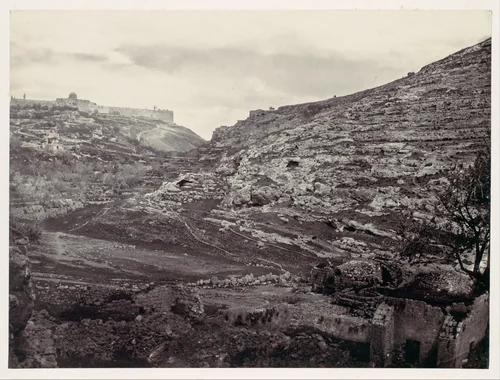 Mount Moriah, Jerusalem, from the Well of En Rogel by Francis Frith, photograph, 1855-1859