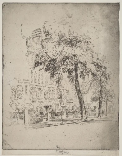 Big Tree, Cheyne Walk by Joseph Pennell, print, 1906