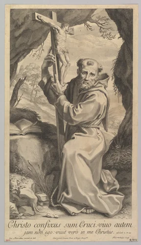 St. Francis (?) by Theodor Verkruis, print, 1646-1739