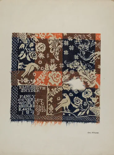 Eagle Coverlet by George E. Rhone, index of american design, 1938