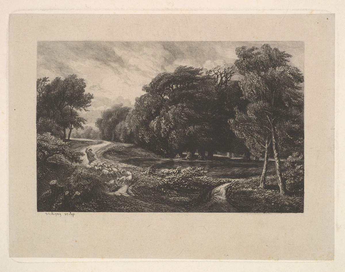 The Approaching Storm by Charles-François Daubigny, print, 1844