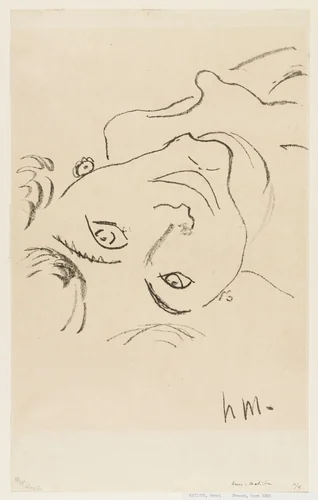 Upside Down Head (Tête renversée) by Henri Matisse, print, 1906