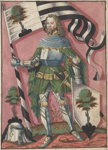 Standard Bearer by German 16th Century, drawing, 1525-1550