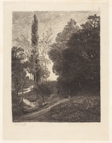 The Banks of the Cousin (Les Bords du Cousin) by Charles-François Daubigny, print, 1850