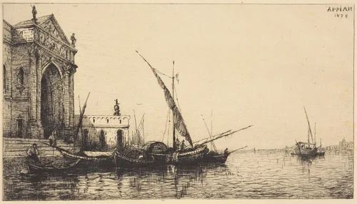 At Venice by Adolphe Appian, print, 1878