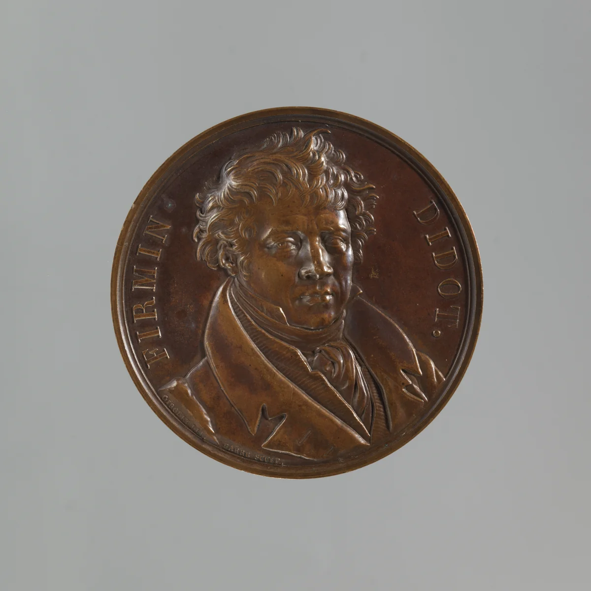 Firmin Didot (1764-1836) by Jean-Jacques Barre, metalwork, 1830-1840