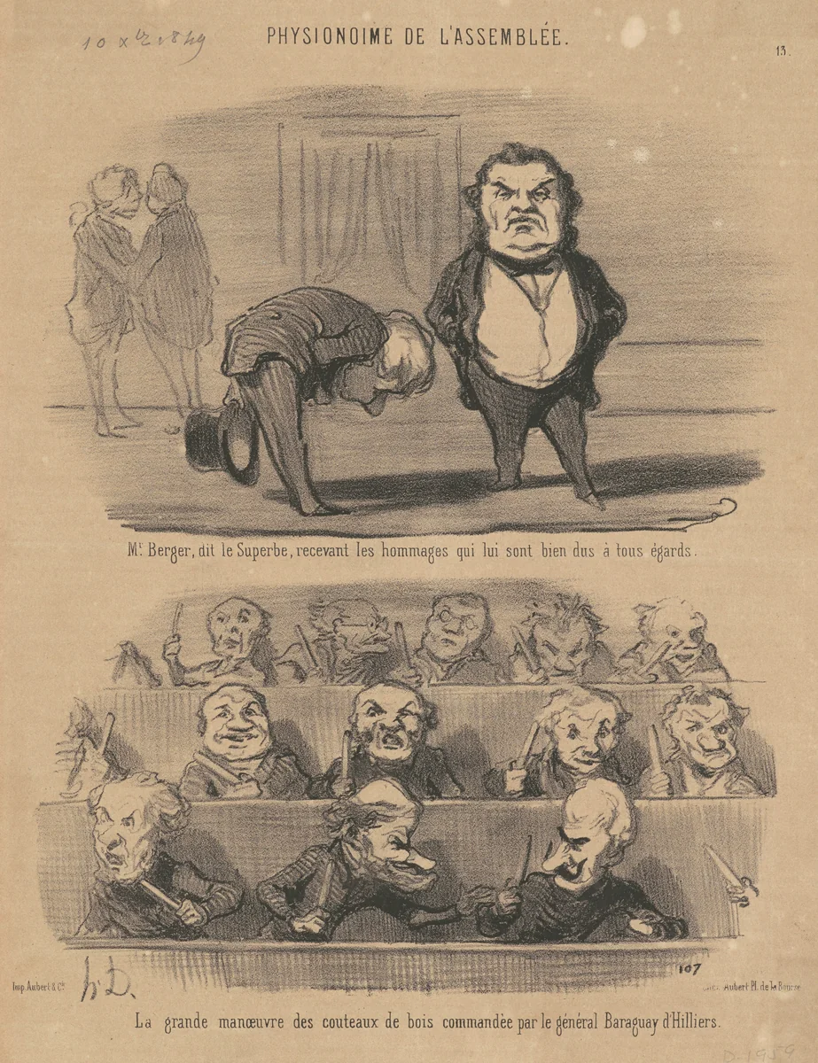M. Berger, dit le superbe ... by Honoré Daumier, print, 1849