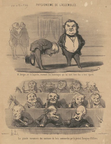M. Berger, dit le superbe ... by Honoré Daumier, print, 1849