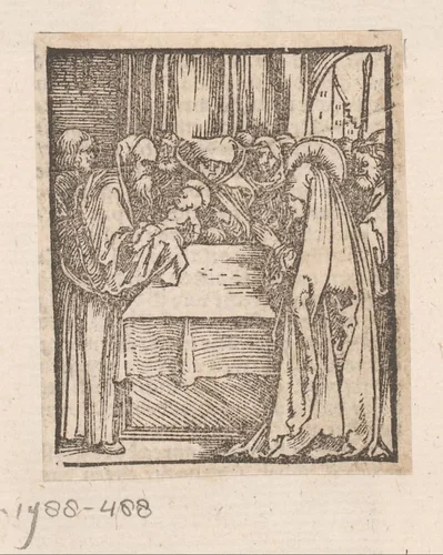Presentatie van Christus in de tempel by anonymous, print, 1536