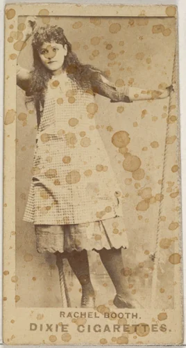 Rachel Booth, from the Actors and Actresses series (N45, Type 7) for Dixie Cigarettes by Allen & Ginter, photograph, 1885-1891