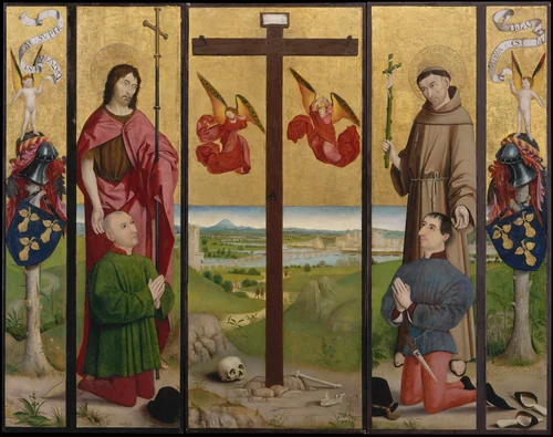 The Pérussis Altarpiece by Nicolas Froment, painting, 1480
