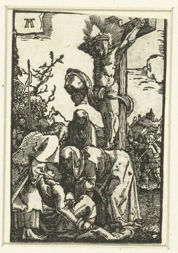 Christus aan het kruis by Unknown, print, 1506-1538