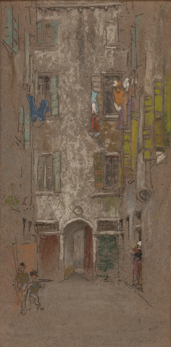 Corte del Paradiso by James McNeill Whistler, drawing, 1880