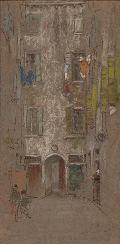 Corte del Paradiso by James McNeill Whistler, drawing, 1880