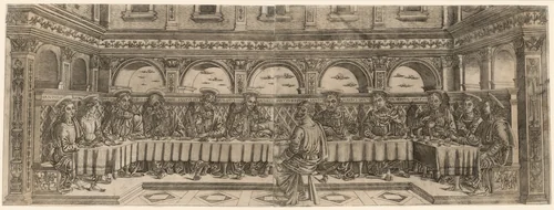 The Last Supper (pair) by Lucantonio degli Uberti, print, 1490-1505