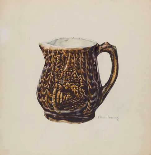 Pitcher by Elmo Fleming, index of american design, 1941