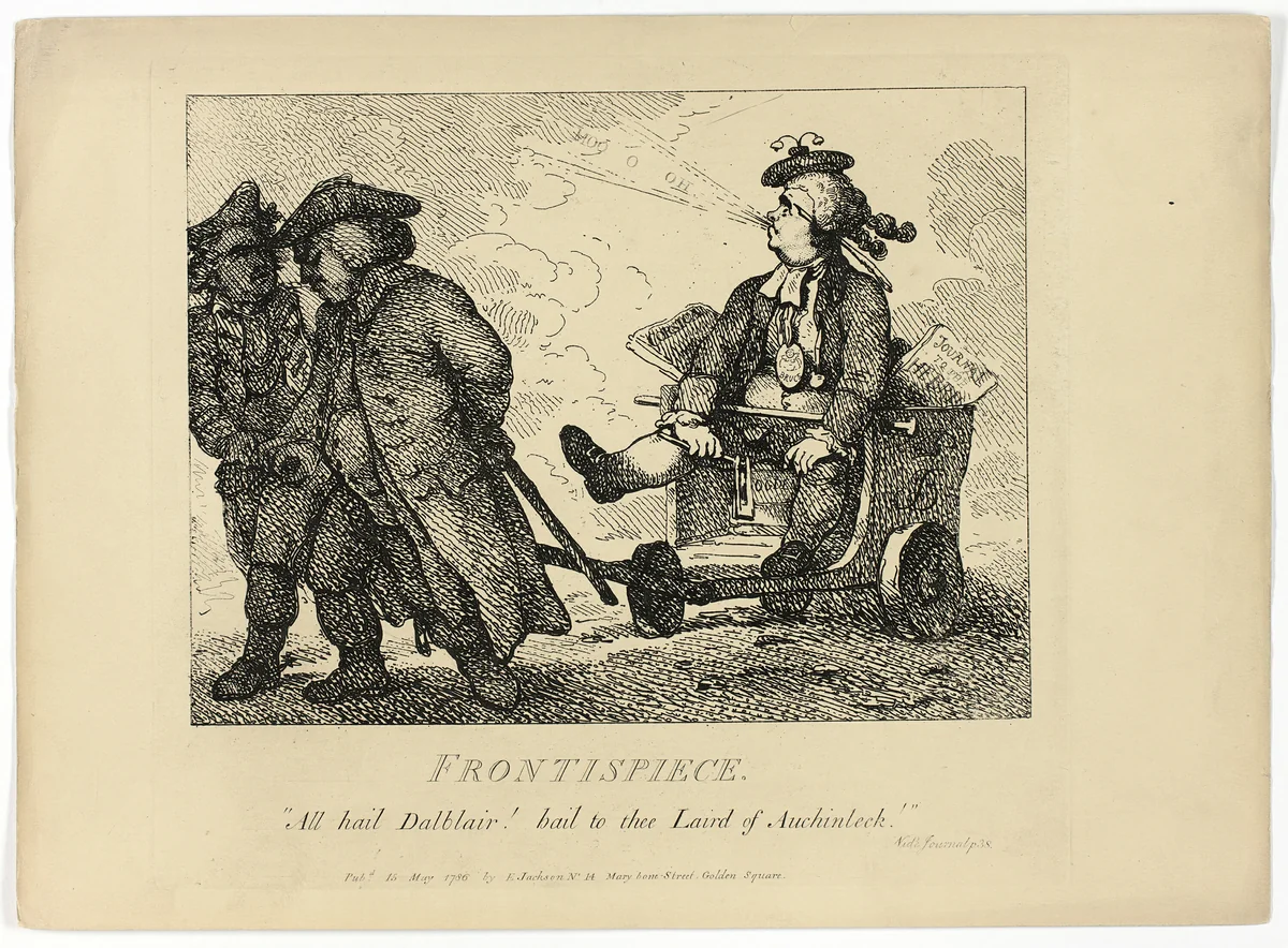 Boswell's Tour of the Hebrides: Frontispiece by Thomas Rowlandson, print, 1786