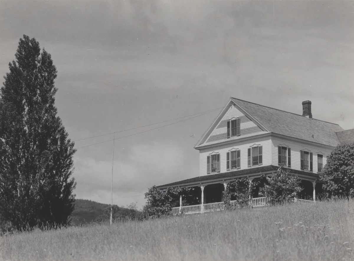 House on the Hill, Lake George by Alfred Stieglitz, photograph, 1922-1924