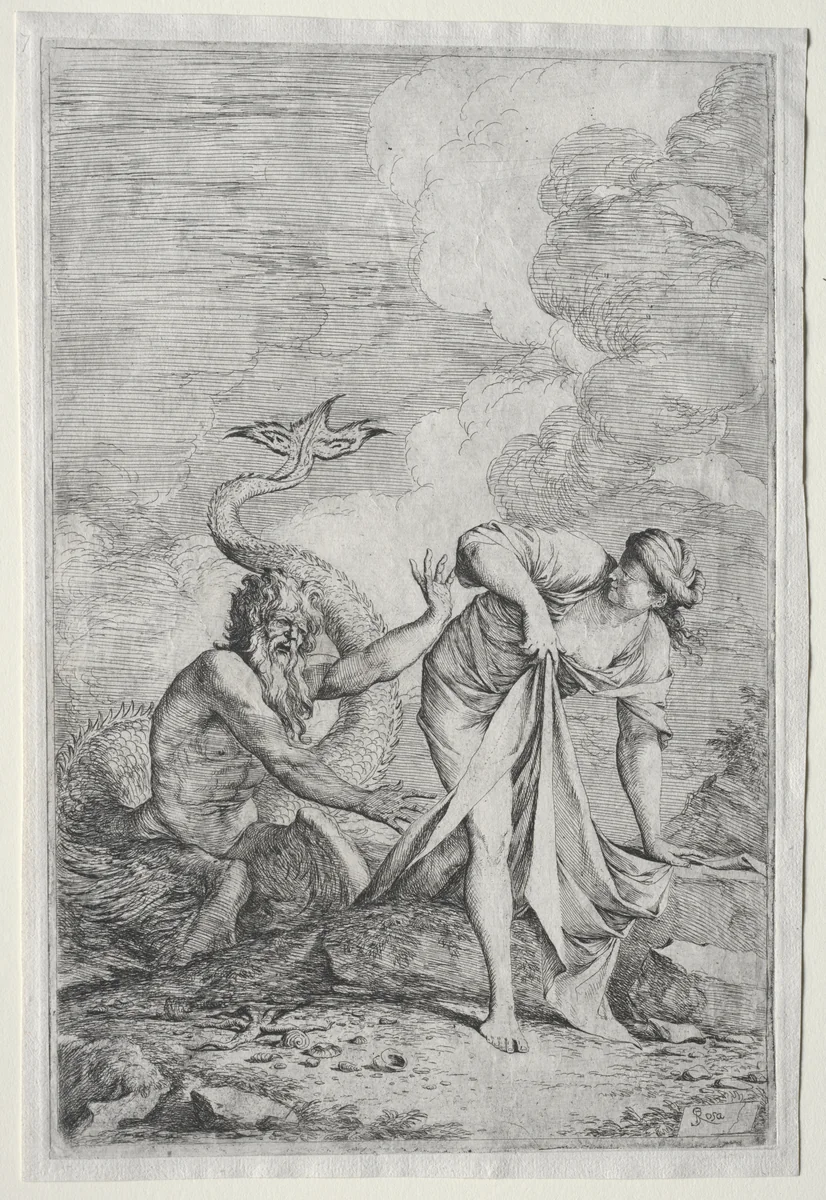 Glaucus and Scylla by Salvator Rosa, print, 1656-1666