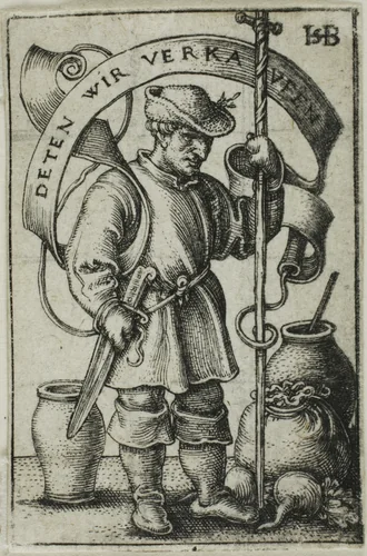 The Market Peasant by Sebald Beham, print, 1537-1547