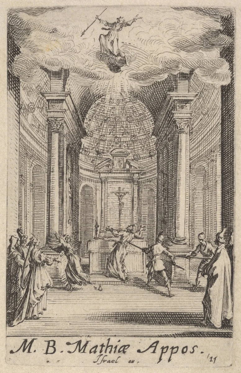 Martyrdom of Saint Matthias, from "The Little Apostles" (Les Petits Apôtres) by Jacques Callot, print, 1632