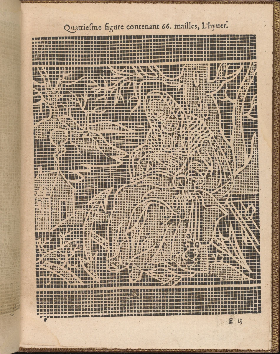 La Pratique de l'Aiguille, page 17 (recto) by Matthias Mignerak, book, 1605