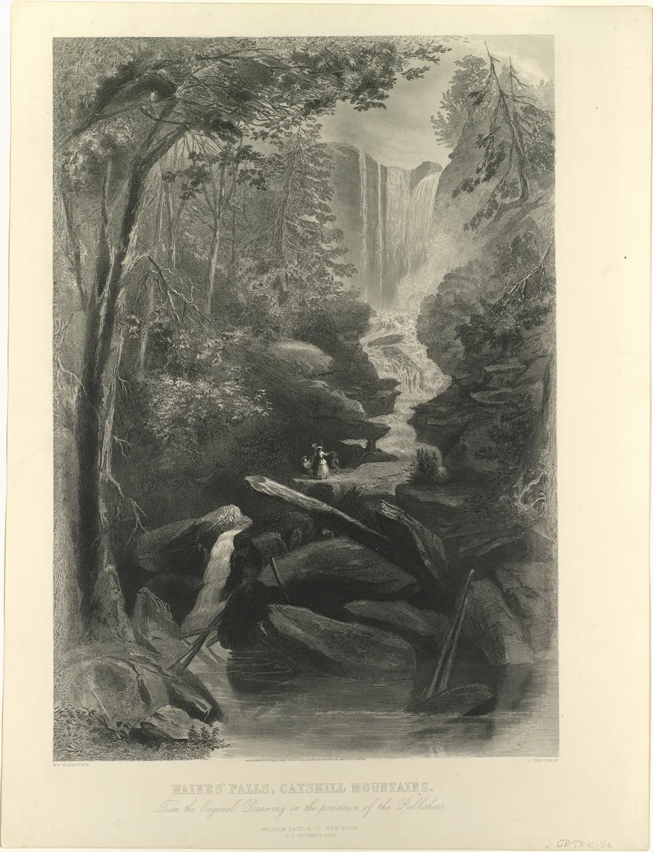 Haines Falls, Catskill Mountains by Joseph Ives Pease, print, 1869