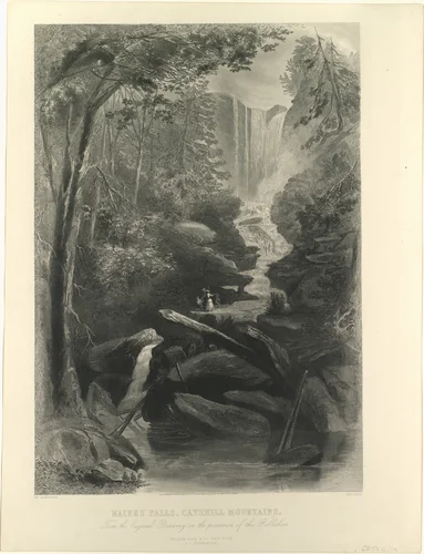Haines Falls, Catskill Mountains by Joseph Ives Pease, print, 1869