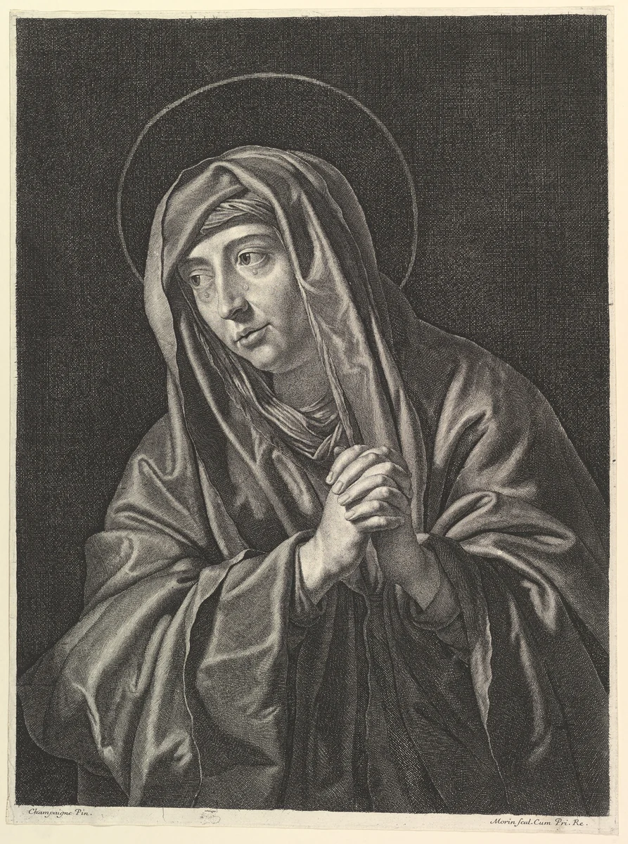 La Vierge de douleurs by Jean Morin, print, 1605-1650