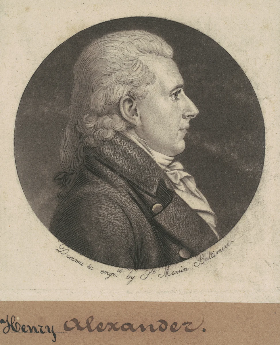 Henry Alexander by Charles B. J. Févret de Saint-Mémin, print, 1803-1806