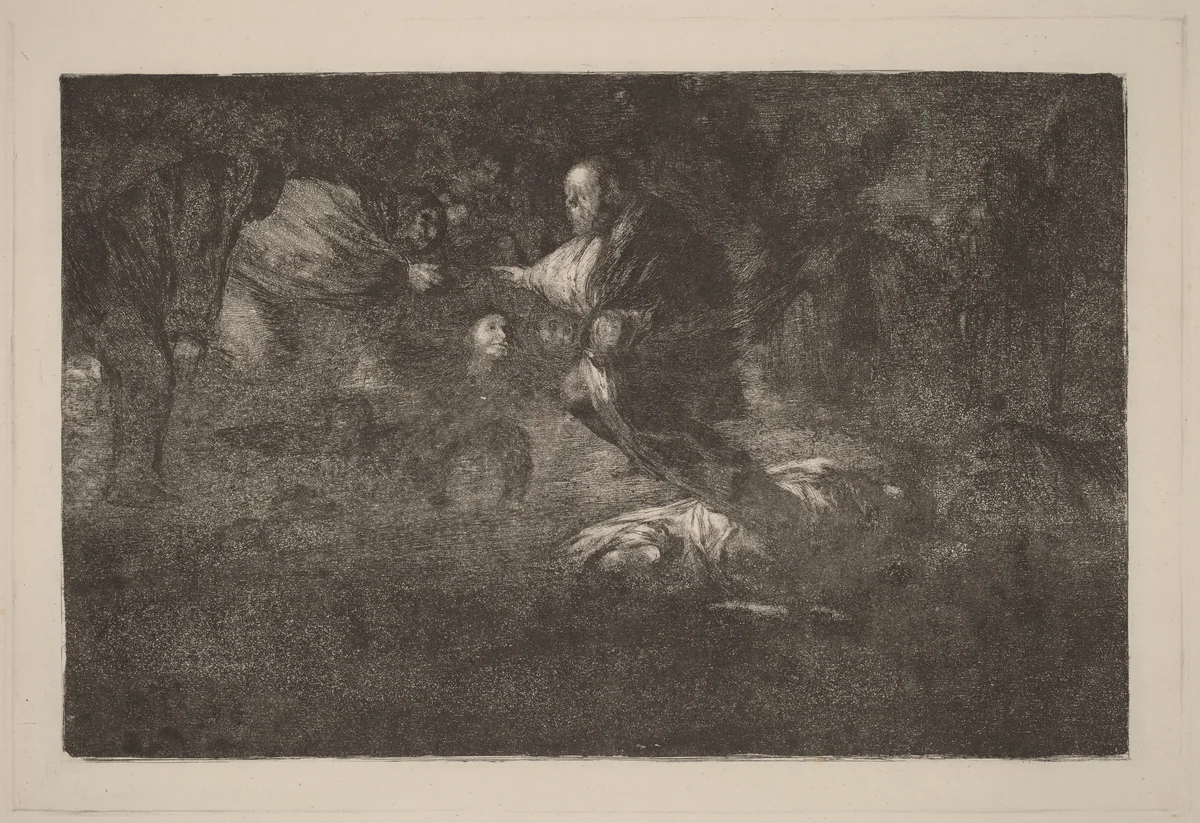 Dios los cria y ellos se juntan (God Creates Them and They Join Up Together) by Francisco Goya, print, 1816