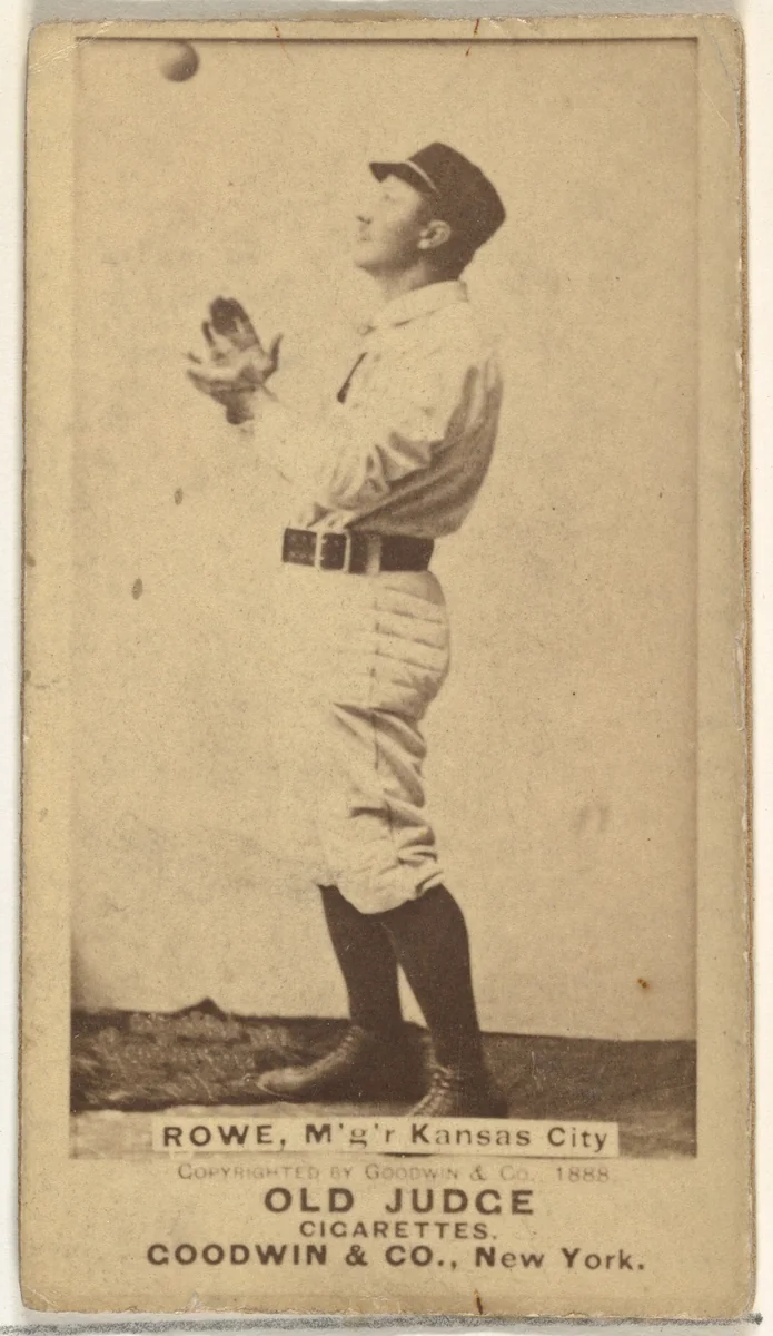 David Elwood "Dave" Rowe, Manager, Kansas City Cowboys, from the Old Judge series (N172) for Old Judge Cigarettes by Goodwin & Company, photograph, 1888