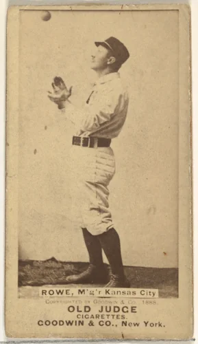 David Elwood "Dave" Rowe, Manager, Kansas City Cowboys, from the Old Judge series (N172) for Old Judge Cigarettes by Goodwin & Company, photograph, 1888