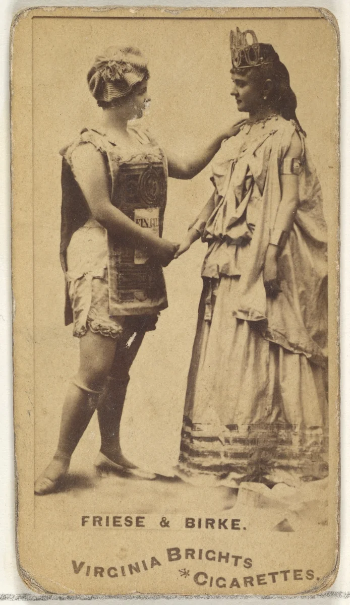 Friese & Birke, from the Actors and Actresses series (N45, Type 1) for Virginia Brights Cigarettes by Allen & Ginter, photograph, 1885-1891