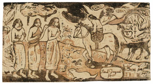 Change of Residence, from the Suite of Late Wood-Block Prints by Paul Gauguin, print, 1899