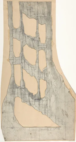 Design for a Stage Set at the Opéra, Paris by Eugène Cicéri, drawing, 1828-1890