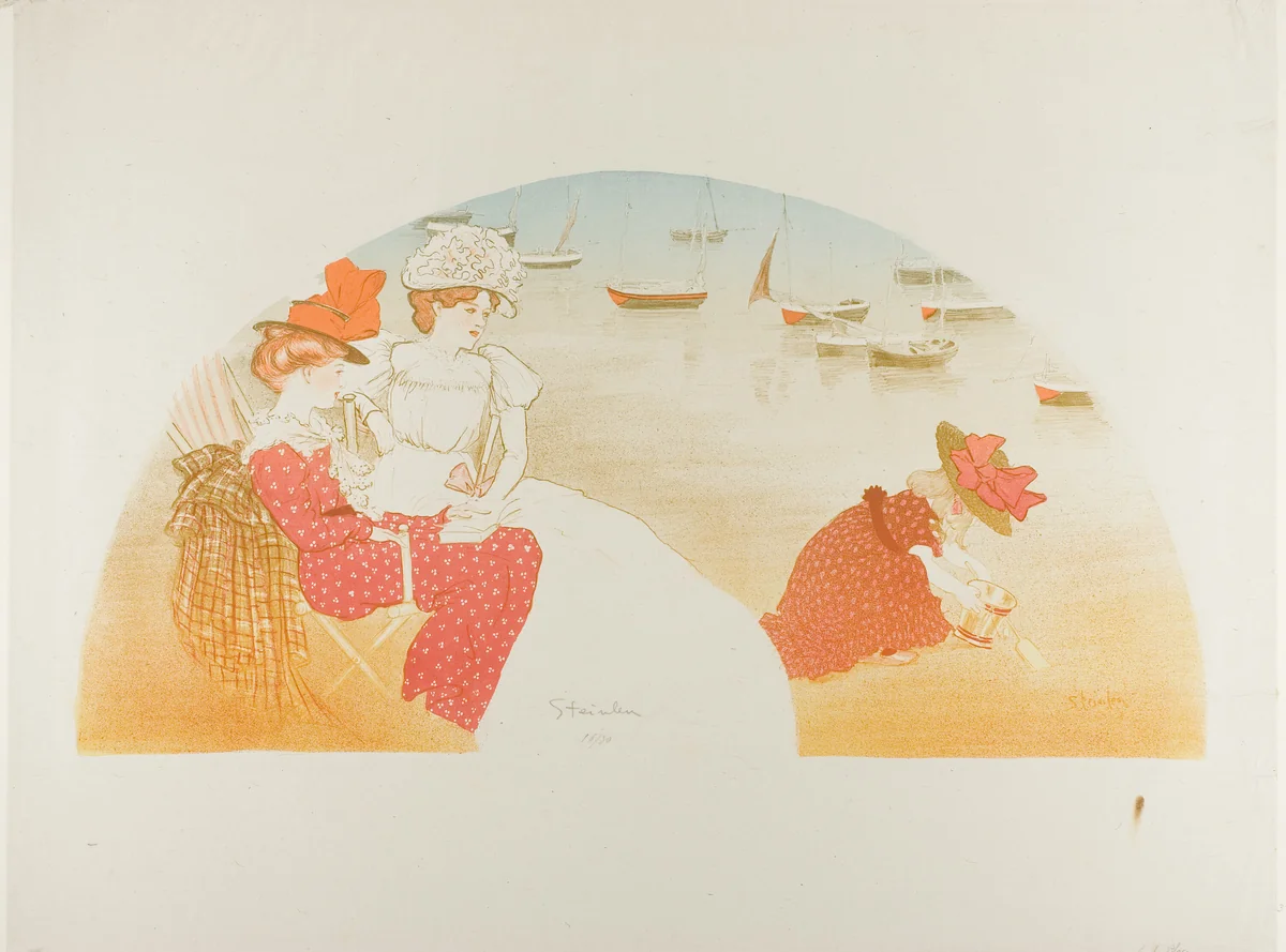 On the Beach by Théophile Alexandre Steinlen, print, 1900