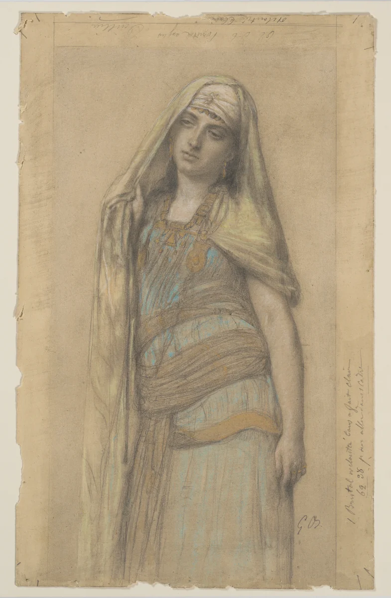 Arab Woman by Gustave Boulanger, drawing, 1845-1888