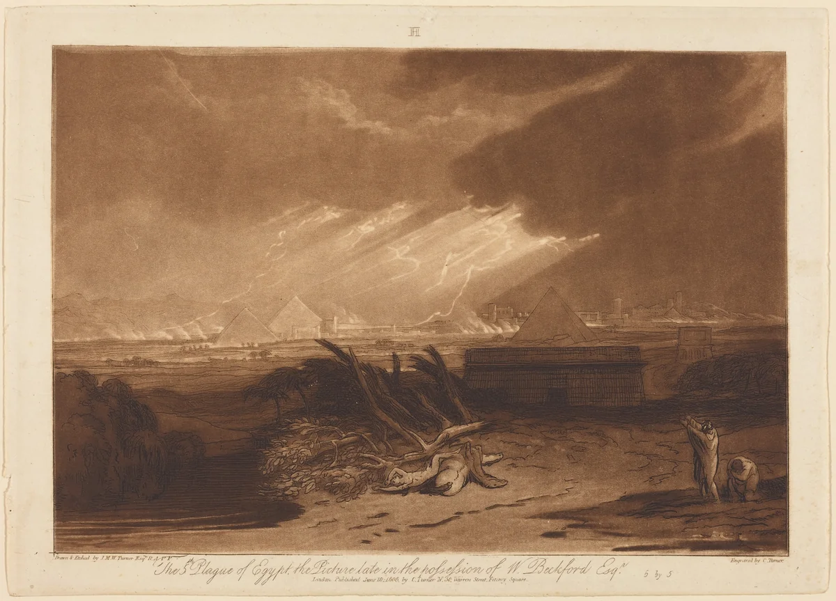The Fifth Plague of Egypt by Joseph Mallord William Turner, print, 1808